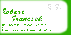 robert francsek business card